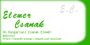 elemer csanak business card